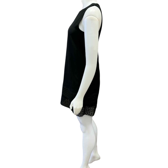 Banana Republic A Line Dress Boxy Cut Sleeveless Black Lacey Size 2 - Picture 2 of 8